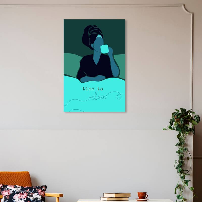 Wynwood Studio Canvas Fashion and Glam My Own Time Pink and Cream White Modern & Contemporary Wall Art Canvas Print - 30 x 20