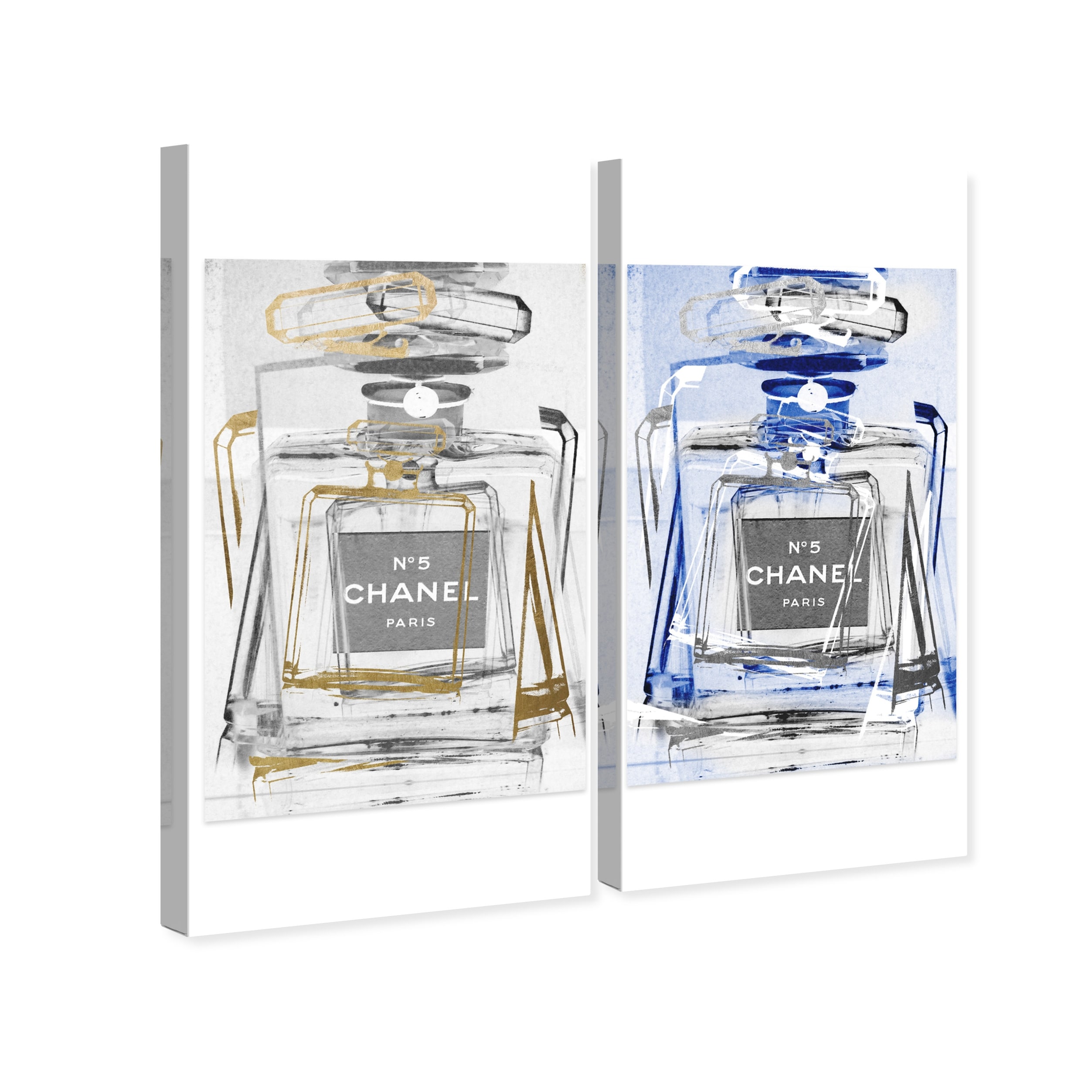 Oliver Gal 'Men Perfume Monsieur Bleu' Fashion and Glam Wall Art Canvas  Print Perfumes - Blue, White - On Sale - Bed Bath & Beyond - 31633047