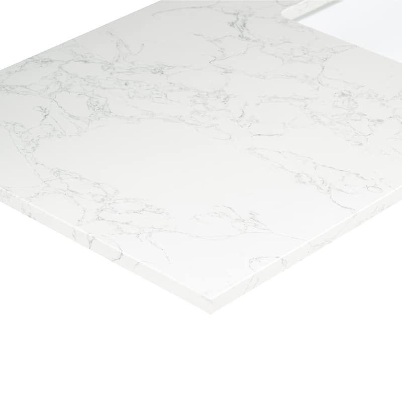 Altair Ceres Engineered Stone Vanity Top in Grain White Without Cabinet