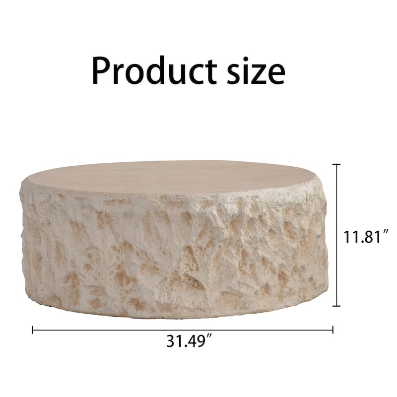 Mid-Century Round Centre Coffee Table - 8' x 10'