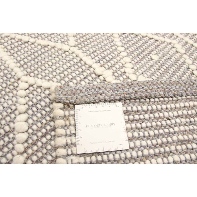 ECARPETGALLERY Braid weave Sienna Taupe Wool Rug - 5'11 x 9'0