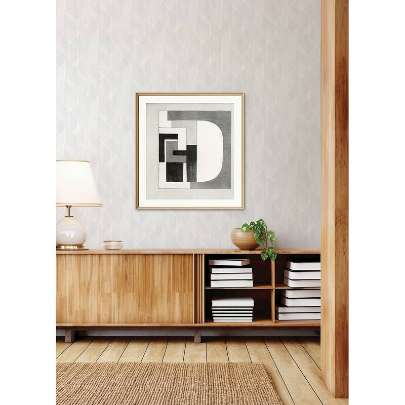 A-Street Prints Bryant Silver Crosshatch Wallpaper