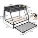 preview thumbnail 10 of 10, Twin-Over-Full Metal Bunk Bed with Trundle and Textilene Guardrail, Black