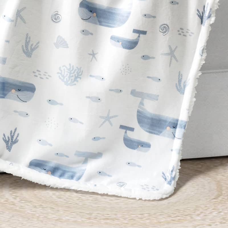 Lush Decor Baby Seaside Sherpa Blanket - 40"x30"