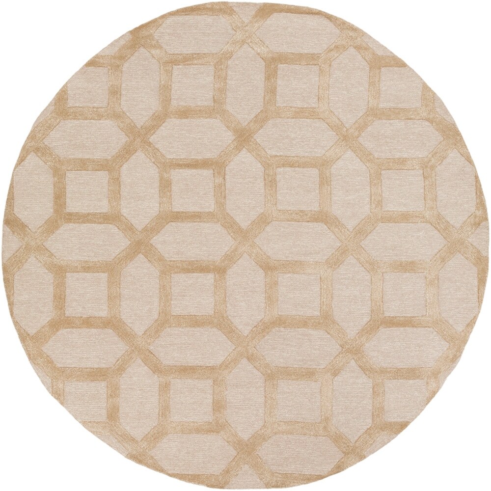 Shop 3 6 Hexagon Pattern Brown Round Area Rug Free Shipping
