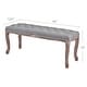 preview thumbnail 13 of 21, CO-Z Long French Vintage Upholstered Bench with Carved Wood Frame
