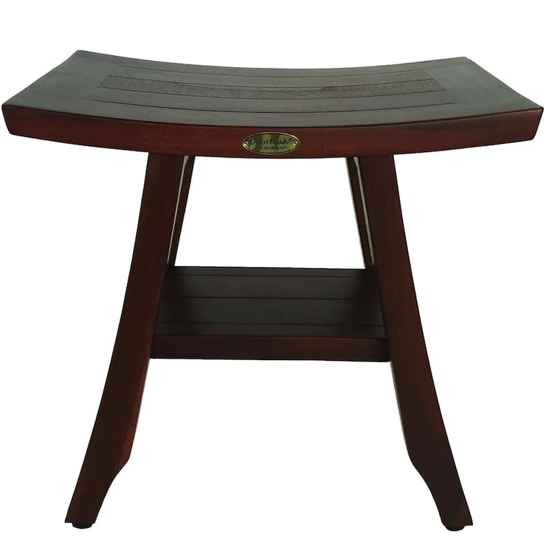 DecoTeak, Bench, Shower Stool, Teak Shower Bench, Shower Seat, Shower Chair for Inside Shower, Small Bench, Shower Foot Rest - 17.5"x17.5"x12"