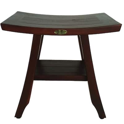 DecoTeak, Bench, Shower Stool, Teak Shower Bench, Shower Seat, Shower Chair for Inside Shower, Small Bench, Shower Foot Rest