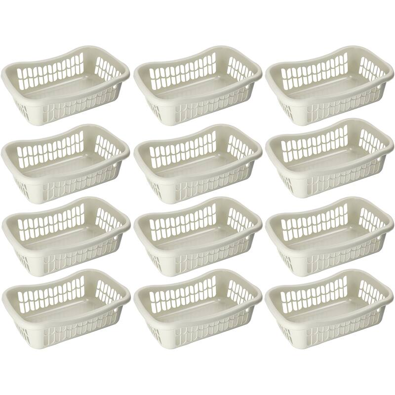 Large Plastic Storage Basket for Organizing Kitchen Pantry, Kids Room