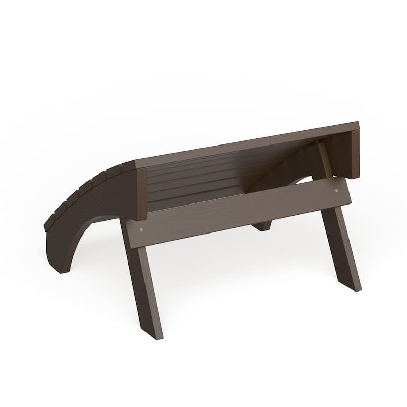 Eco-Friendly Synthetic Wood Folding Ottoman