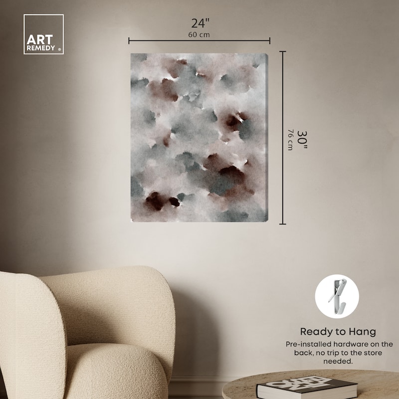 Art Remedy The Winter February Gallery Wrapped Watercolor Boho Abstracts