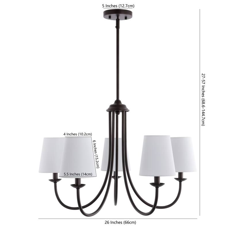 SAFAVIEH Lighting Aletha Chandelier - 26" W x 26" D x 27-57" H