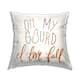 Stupell Oh My Gourd Autumn Calligraphy Phrase Printed Throw Pillow by ...