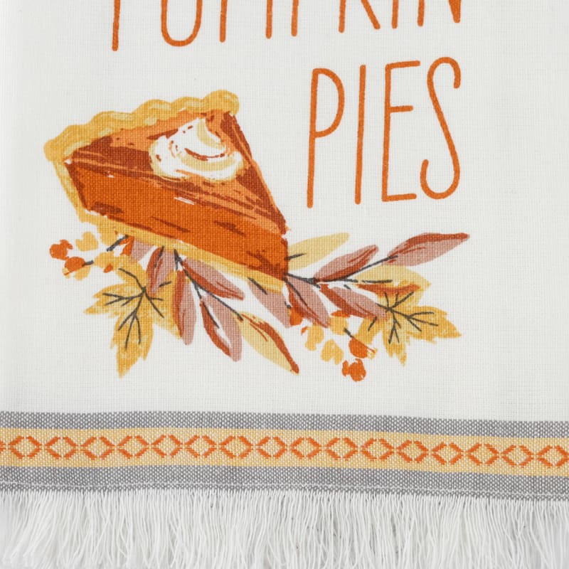 Autumn Pumpkins Printed Dishtowel (Set of 2)