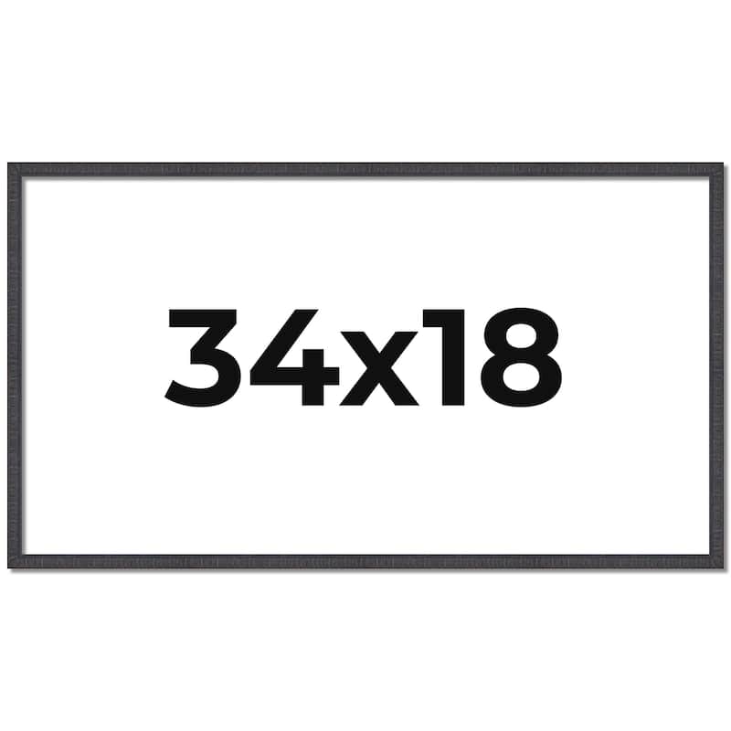 34x18 Frame Brown Solid Wood Picture Frame - Complete Modern Photo