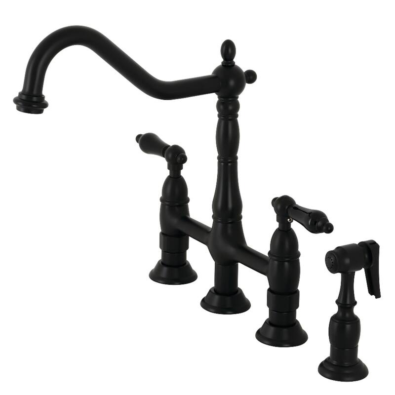 Kingston Brass Duchess Bridge Kitchen Faucet - Matte Black