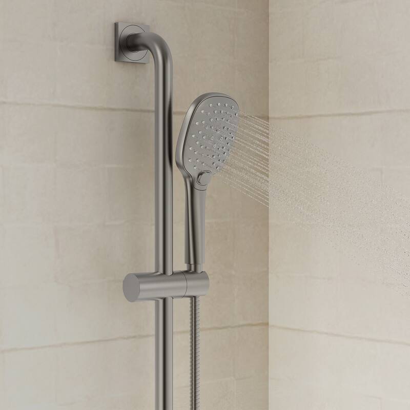 GRANDJOY 2-Spray Concealed Rain Shower System with Handheld, Wall-Mount Modern Design