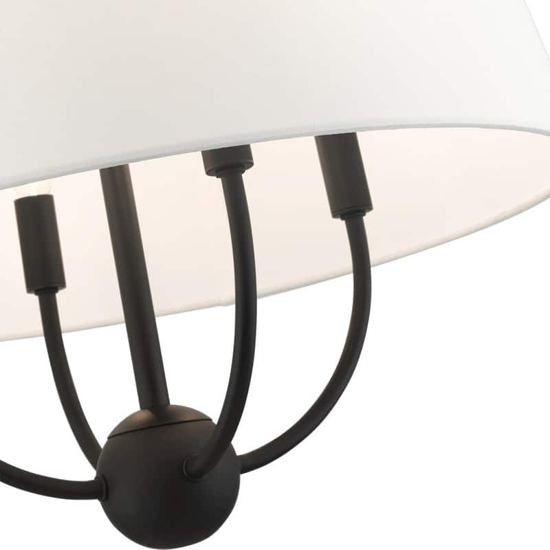 Livex Lighting 4-light Black Pendant Chandelier, 49844-04 - 18"W x 18.75"H
