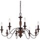 preview thumbnail 4 of 5, Holbrook 8-Light Chandelier in Tuscan Brown