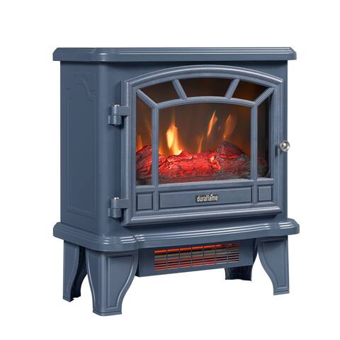 Infrared Quartz Electric Fireplace Stove Heater, Cream