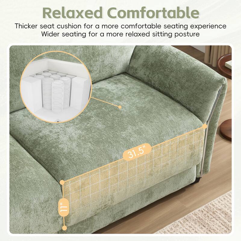 U-Shape with Extra-Wide Seat Cushion