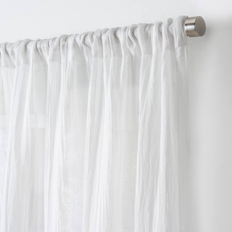 Martha Stewart Crinkle Sheer Poletop Curtain Panel Pair