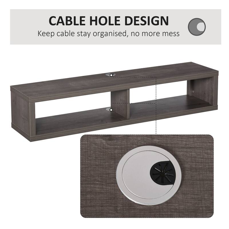 Wall Mounted TV Stand, Media Console Floating Storage Shelf