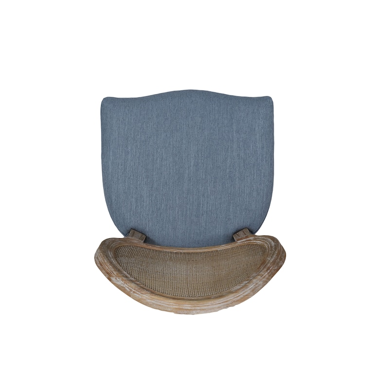 Epworth Wooden Dining Chair with Wicker and Fabric Seating (Set of 2) by Christopher Knight Home