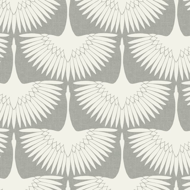 Genevieve Gorder Feather Flock Removable Peel and Stick Wallpaper - Chalk
