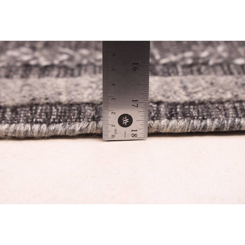 ECARPETGALLERY Hand-knotted Tangier Charcoal Wool Rug - 8'4 x 10'3