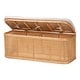 preview thumbnail 3 of 10, Ishana Bohemian Natural Rattan Storage Bench