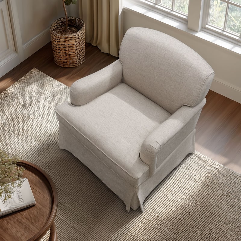 Martha Stewart Melody Swivel Glider Skirted ArmChair - See below