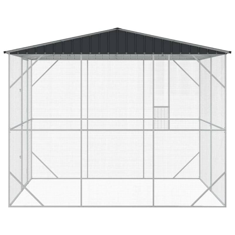 vidaXL Bird Cage Anthracite Galvanized steel