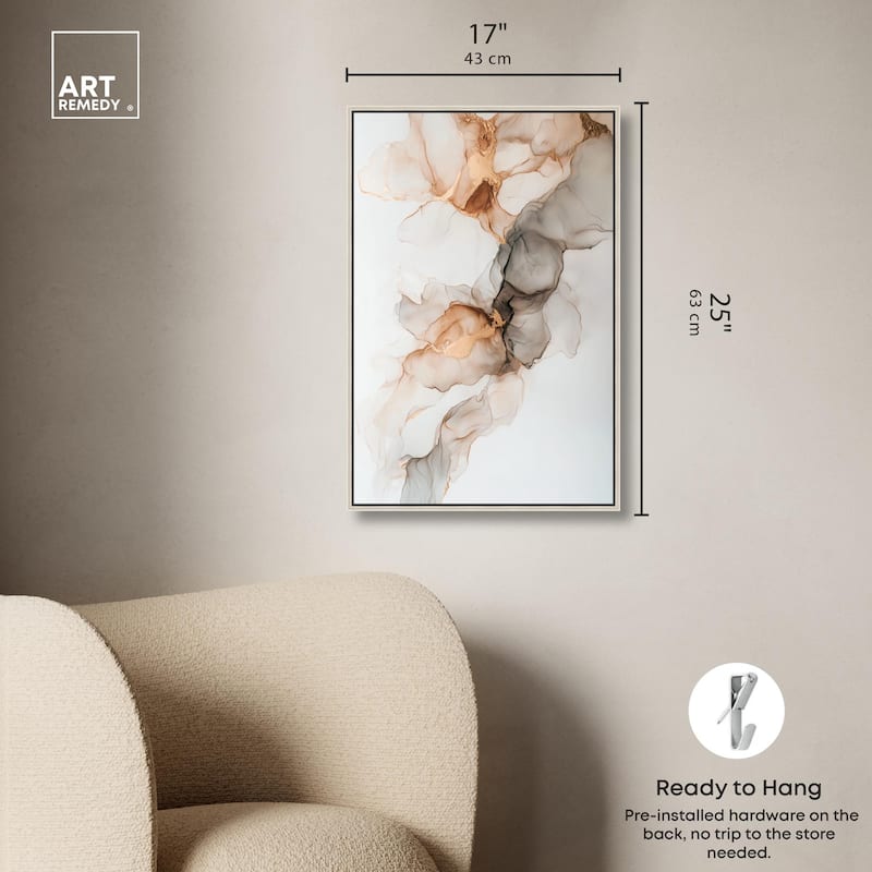Smoky Gold Drift Canvas by Art Remedy