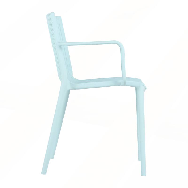 4-Pack All-Weather Polypropylene Chairs for Restaurant and Indoor Use