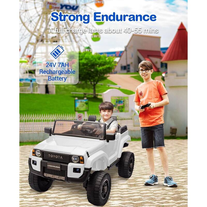 2-Seater Kids Electric Ride On Car Toy, Licensed Toyota LC250 for Kids Best Gifts