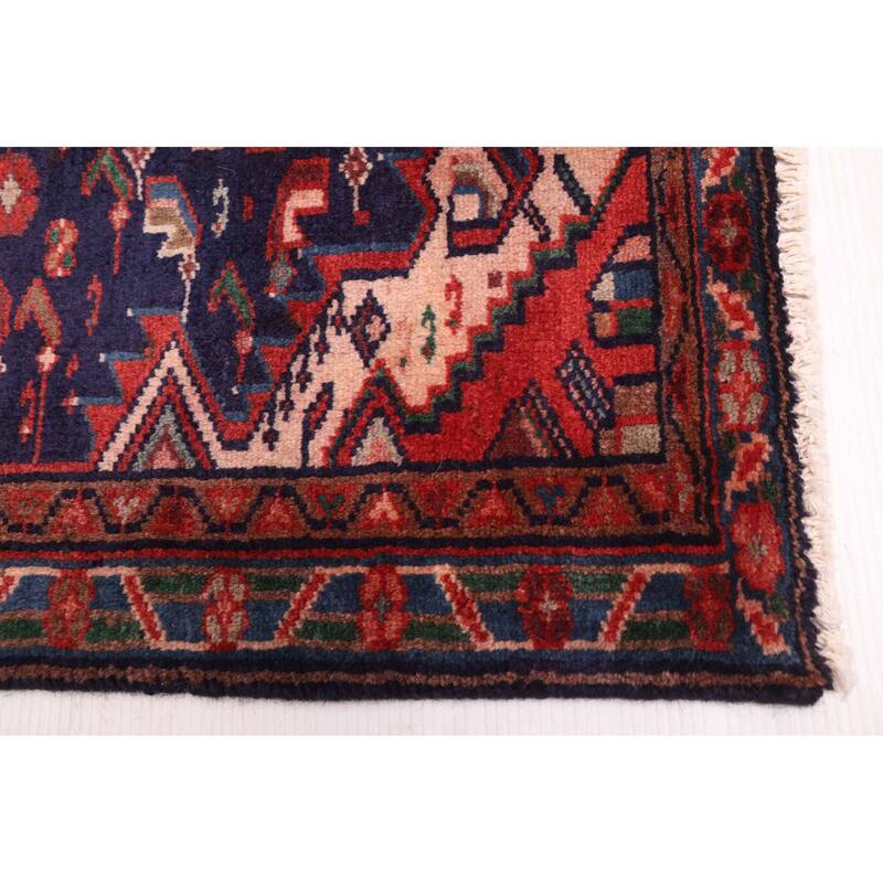 ECARPETGALLERY Hand-knotted Andelz Navy Wool Rug - 3'9 x 8'5