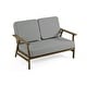preview thumbnail 10 of 90, Casual Wood Outdoor Patio Sofa Loveseat with Cushion