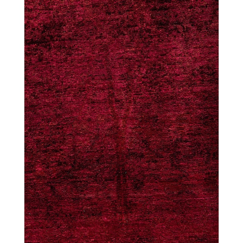 Contemporary Overdyed Wool Hand Knotted Runner - 3' 0" x 17' 4"