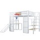 preview thumbnail 15 of 16, Multi-Functional Full Size Metal Loft Bed with Built-in Desk by Harper&Bright Designs