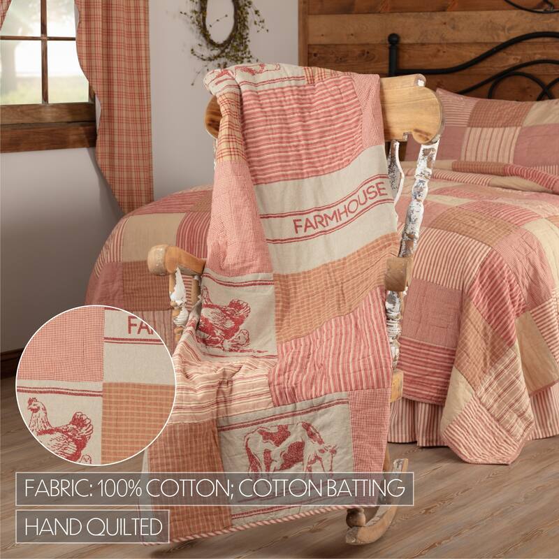 Sawyer Mill Farm Animal Throw - Red