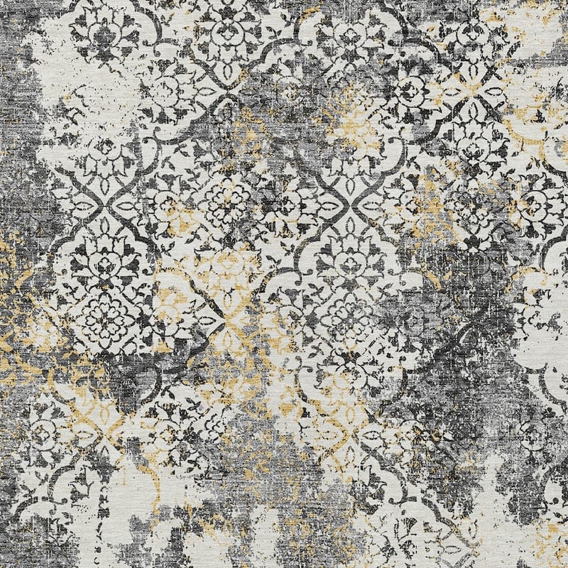 HomeRoots Floral Transitional Rectangle Outdoor Rug