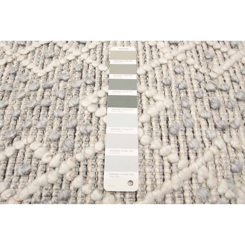 ECARPETGALLERY Braid weave Sienna Grey Wool Rug - 5'3 x 7'9