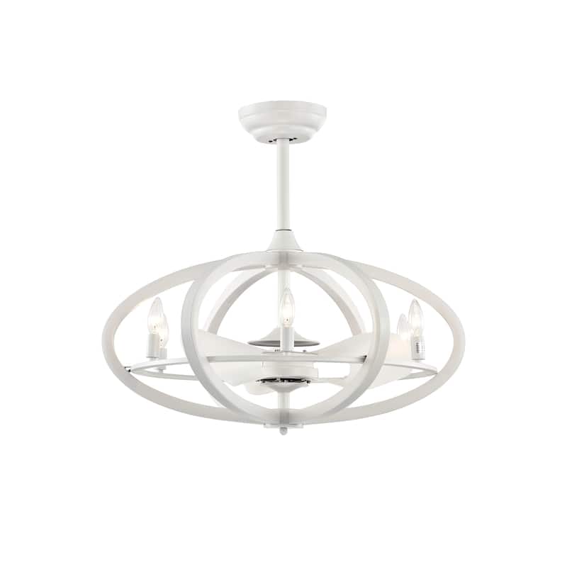 Torge Matte White 29-Inch 3-Blade Lighted Ceiling Fan (Includes Remote)