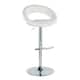 Option White Faux Leather/Chrome Metal