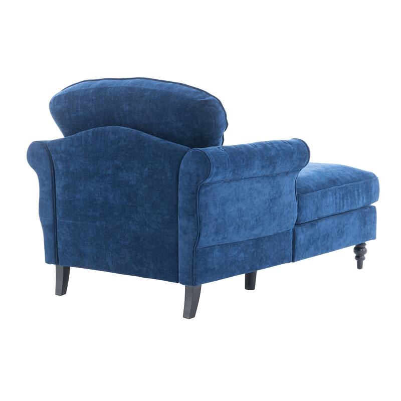 Oversized Chaise Lounge Indoor,Chenille Single Sofa Bed with Wide Seat,Upholstered Lazy Sleeper Armchair