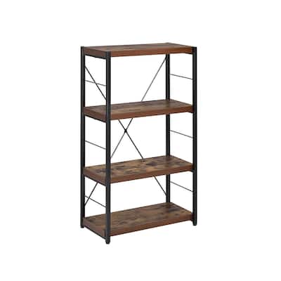 Writing Desk Antique Oak Metal Legs Contemporary Style Workstation Home Office Desk 22 x 46.5 x 28 Inches