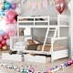 preview thumbnail 2 of 16, Twin Over Full Bunk Bed With Ladders and Two Storage Drawers for Bedroom