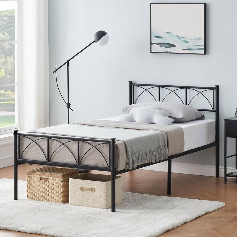 14 Inch Bed Frame with Headboard and Footboard