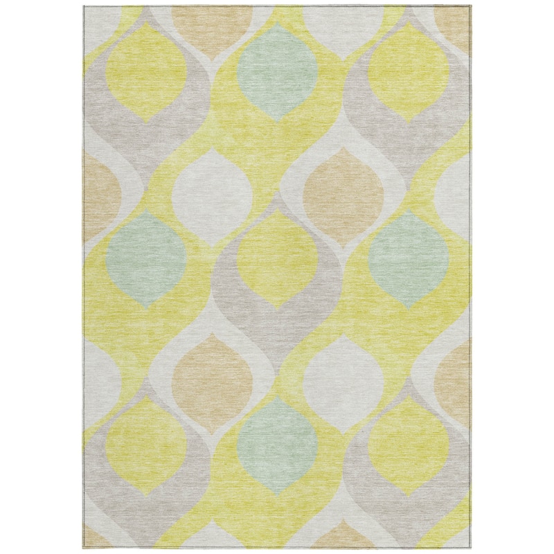 HomeRoots Ogee Transitional Rectangle Outdoor Rug